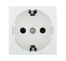 Розетка LK Studio с з/к, со шторками глянцевая поверхность (белый) LK45 851104-1