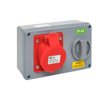 Розетка с блокировкой и выключателем 1415 3Р+РЕ+N 16А 380В IP44 EKF ps-1415-16-380