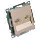 Розетка компьютерная 2-местная RJ-45 (механизм) Stekker GLS00-7109-02 Катрин, шампань 50004