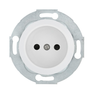 Розетка LK Studio без з/к, со шторками (белый) LK Vintage 883304-1