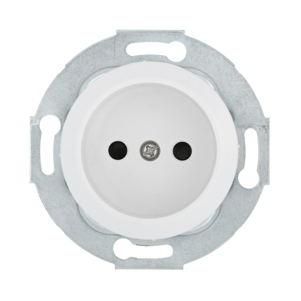 Розетка LK Studio без з/к, со шторками (белый) LK Vintage 883304-1