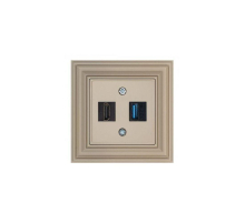 Розетка HDMI/USB Liregus Retro кремовый омбре 29-140