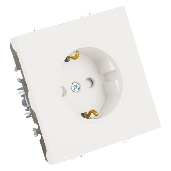 Розетка 2P+PE Stekker Эмили со шторками белый фарфор RST16-5110-01 49880