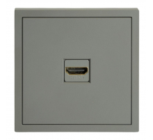 Розетка HDMI 2.0 Type A (механизм), серия Эмили, STEKKER, RST00-5118-10, платиново-серый, soft touch 50170