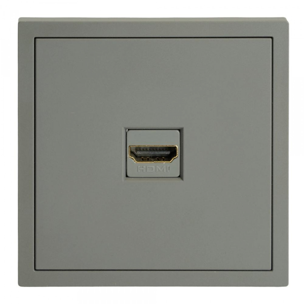 Розетка HDMI 2.0 Type A (механизм), серия Эмили, STEKKER, RST00-5118-10, платиново-серый, soft touch 50170 Розетка HDMI 2.0 Type A (механизм), серия Эмили, STEKKER, RST00-5118-10, платиново-серый, soft touch 50170
