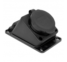 Розетка настенная с защитной крышкой каучуковая наклонная 230В 2P+PE 16A IP44 EKF RPS-019-16-230-44