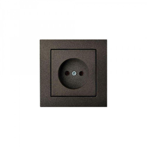 Розетка 2P Liregus Epsilon антрацит 28-105