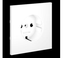 Накладка для розетки с заземлением S70 (белый матовый) Voltum VLS000602