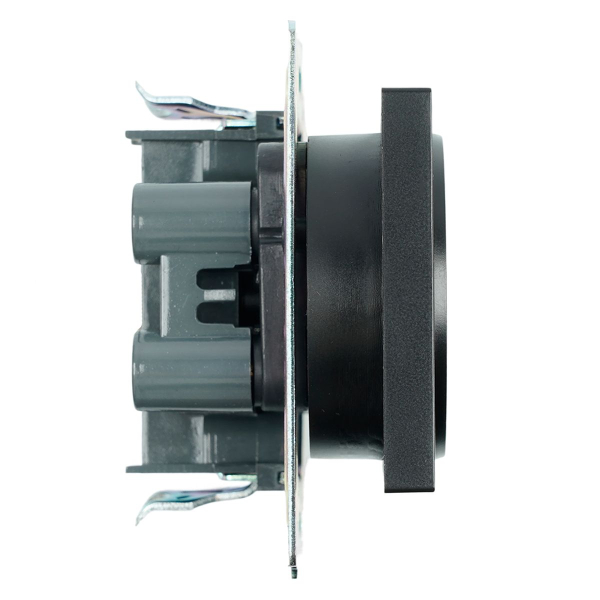 Розетка двойная 2P Stekker Катрин со шторками черный GLS10-7113-05 39611