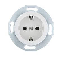 Розетка LK Studio с з/к, со шторками (белый) Vintage 883204-1