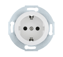 Розетка LK Studio с з/к, со шторками (белый) Vintage 883204-1