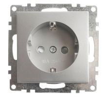 Розетка 1-местная Stekker Катрин GLS16-7110-03 серебро 39582