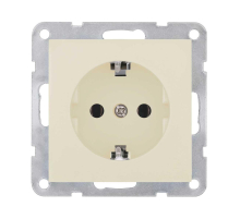 Розетка с з/к, без шторок LK Studio (бежевый матовый) LK80, 843102-1