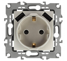Розетка Эра Elegance 2P E со шторками 16A 250V 2xUSB 14-4109-04 Б0047870