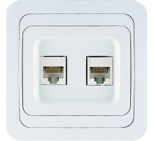 Розетка комп. двойная cat 5 Makel Mimoza 12036