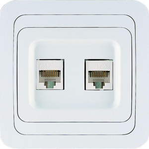 Розетка комп. двойная cat 5 Makel Mimoza 12036