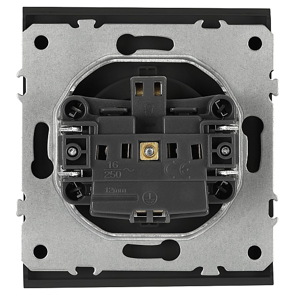 Розетка ЭРА Arktik 16-2101-05 с заземлением 2P+E Schuko 16А-250В антрацит Б0070418