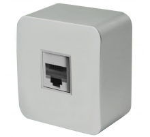 Розетка компьютерная RJ-45 Stekker София серебро MST00-20-03 49324