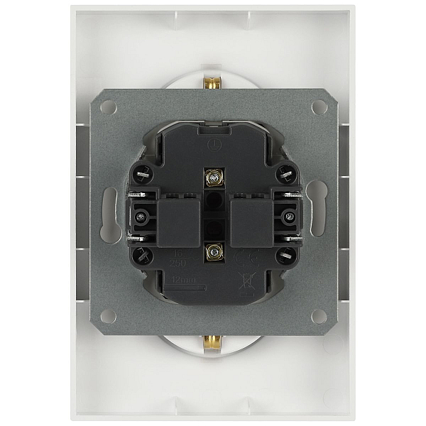 Розетка ЭРА Arktik 16-2107-08 без заземления двойная 2X2P 16А-250В белый матовый Б0071688