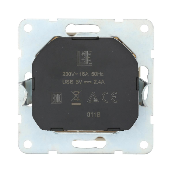 Розетка LK Studio с з/к + 2хUSB разъема, 2А (бежевый) LK60 868001-1 Розетка LK Studio с з/к + 2хUSB разъема, 2А (бежевый) LK60 868001-1