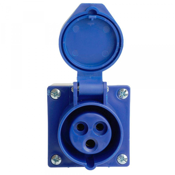 Розетка 2P+PE Stekker с крышкой синий RST16-113-44 49432 Розетка 2P+PE Stekker с крышкой синий RST16-113-44 49432