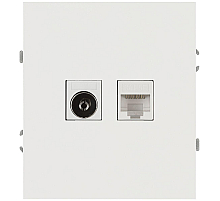 Розетка ЭРА Arktik 16-3110-08 комбинированная RJ45+TV белый матовый Б0070501