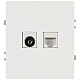 Розетка ЭРА Arktik 16-3110-08 комбинированная RJ45+TV белый матовый Б0070501