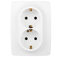 Розетка ЭРА Серия 12 12-2106-01М 2X2P+E Schuko 16А-250В белый матовый Б0065721