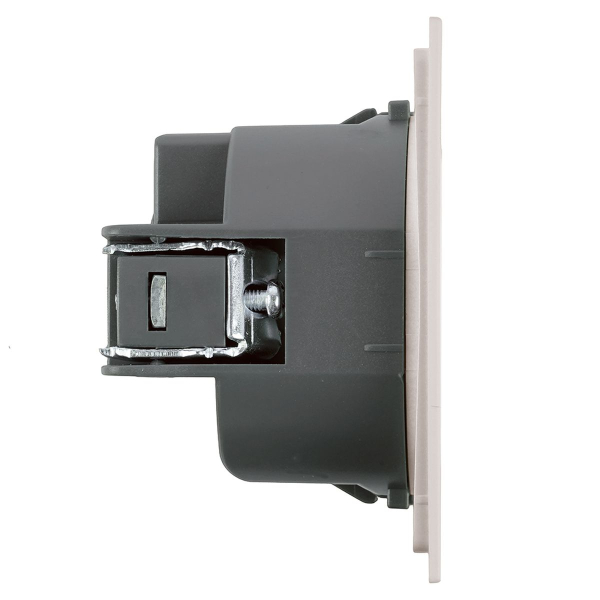 Розетка 1-местная с защитной шторкой с/з (механизм), Stekker, 250В, 16А Мия, RST16-3110-08, пудровый жемчуг 50484