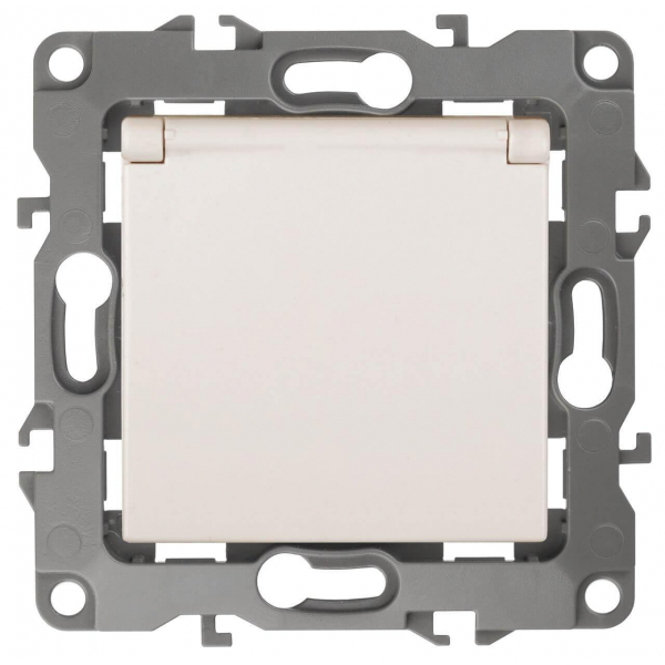 Розетка ЭРА 12 2P E Schuko со шторками с крышкой 16A 250V 12-2103-02 Б0014694 Розетка ЭРА 12 2P E Schuko со шторками с крышкой 16A 250V 12-2103-02 Б0014694