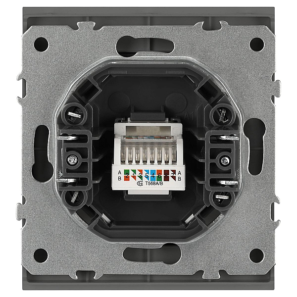 Розетка ЭРА Arktik 16-3107-06 информационная RJ45 графит Б0070479