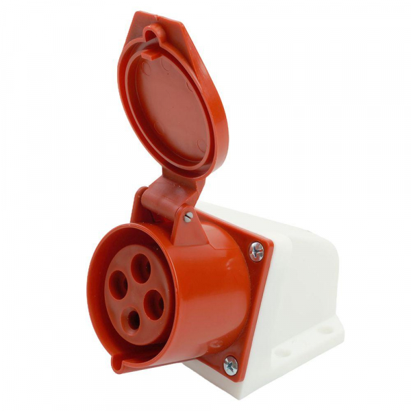 Розетка 3P+PE Stekker с крышкой красный RST32-124-44 49436 Розетка 3P+PE Stekker с крышкой красный RST32-124-44 49436