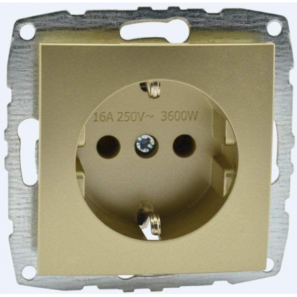 Розетка 2К+З Mono Electric Despina/ Larissa 16A 250V винтовое подключение титан 500-002221-117 Розетка 2К+З Mono Electric Despina/ Larissa 16A 250V винтовое подключение титан 500-002221-117