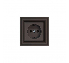 Розетка 2P+E Liregus Retro коричневый омбре 29-021