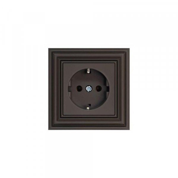Розетка 2P+E Liregus Retro коричневый омбре 29-021 Розетка 2P+E Liregus Retro коричневый омбре 29-021