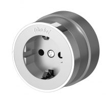 Розетка с заземлением Werkel Vintage серебро матовый/хром W5871054 4690389174735