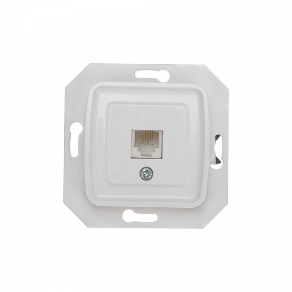 DEA Розетка Телефон RJ11 с/у мех. Бел KRANZ KR-78-0222 DEA Розетка Телефон RJ11 с/у мех. Бел KRANZ KR-78-0222