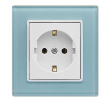 Розетка 2P+E Vesta-Electric Exclusive Blue голубой FRZ00040003SIN