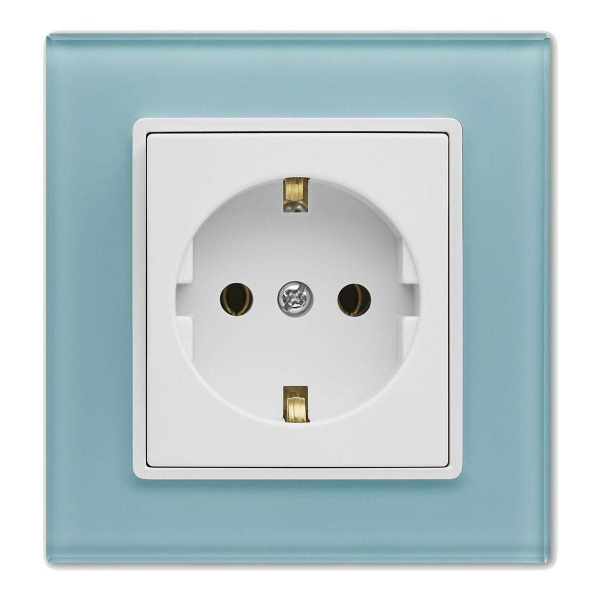 Розетка 2P+E Vesta-Electric Exclusive Blue голубой FRZ00040003SIN Розетка 2P+E Vesta-Electric Exclusive Blue голубой FRZ00040003SIN