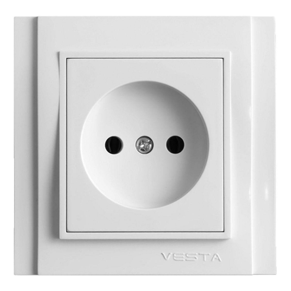 Розетка 2P Vesta-Electric Verona белый FRZ00020101BEL Розетка 2P Vesta-Electric Verona белый FRZ00020101BEL