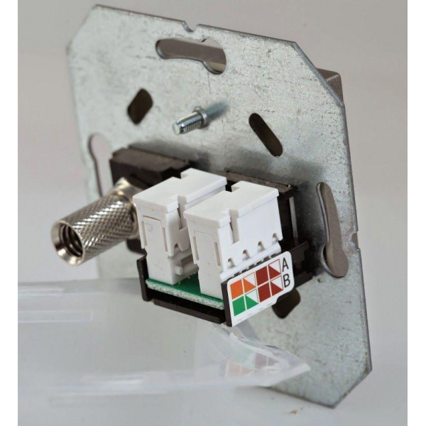 Розетка TV/RJ45 Liregus Retro коричневый омбре 29-034 Розетка TV/RJ45 Liregus Retro коричневый омбре 29-034