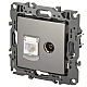 Розетка ЭРА Серия 12 12-3110-16 комбинированная RJ45+TV, титан Б0065646