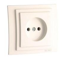 Розетка 2К Mono Electric Larissa 16A 250V винтовое подключение слоновая кость 103-010122-116