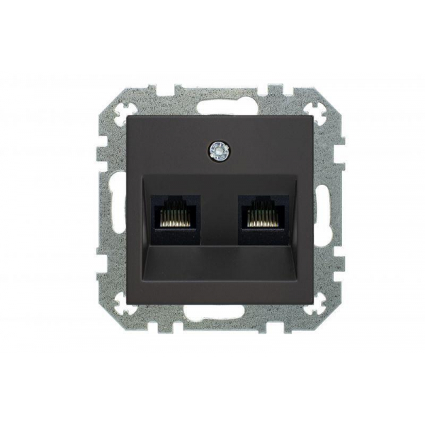 Розетка 2xRJ45 Liregus Retro черный матовый 29-236 Розетка 2xRJ45 Liregus Retro черный матовый 29-236