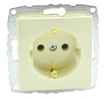 Розетка 2К+З Mono Electric Despina/ Larissa 16A 250V винтовое подключение крем 500-001721-117