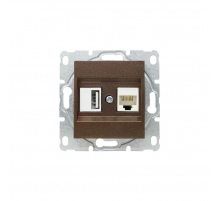 Розетка LAN/USB Vesta-Electric Exclusive Champagne Metallic шампань FRZ00050502BSH