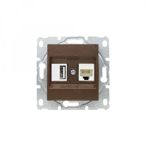 Розетка LAN/USB Vesta-Electric Exclusive Champagne Metallic шампань FRZ00050502BSH