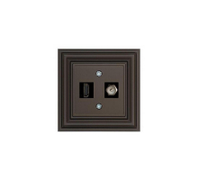 Розетка HDMI/TV Liregus Retro коричневый омбре 29-038