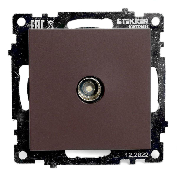 ТВ-розетка RJ-45 Stekker Катрин шоколад GLS00-7108-04 49024