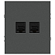 Розетка ЭРА Arktik 16-3108-06 информационная двойная 2XRJ45 графит Б0070489